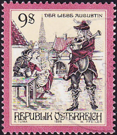 Австрия 1998 год . Легенды . Веселый Августин . 1,70 £ .