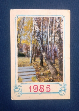 Календарь  Березы Осень Украина 1985