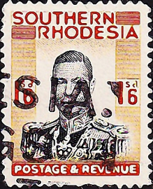 Родезия Южная 1937 год . Король Георг VI . 1,6 s . Каталог 3,50 £ . (2)