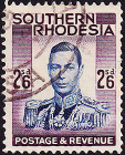 Родезия Южная 1937 год . Король Георг VI . 2,6 s . Каталог 8,50 £ . (2)