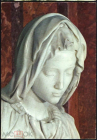 Открытка Италия 1971 г. Скульптура детали Марии Ла Пьета Michaelangelo Петра Ватикан чистая