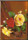 Открытка СССР 1983 г. Поздравительная Цветы, розы художник И. Дергилев двойная чистая