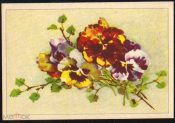 Открытка Рига Латвия 1940-е г. Цветы, букет чистая