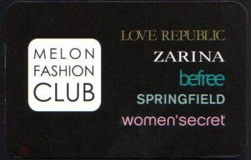 Пластиковая дисконтная карта. MELON Fashion Club