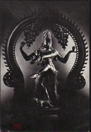 Открытка Индия. Бронзовая фигура Натараджа в натуральную величину 16 век. Salsr Jung чистая