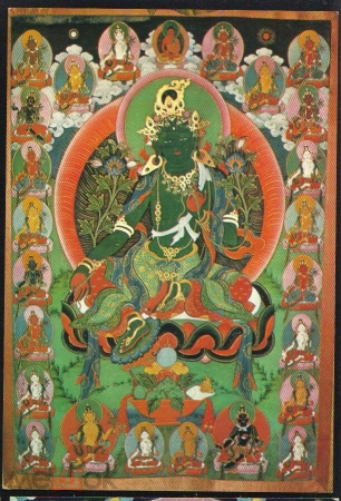 Открытка Монголия Религия, буддизм, восток, божество Курукулла фото B. Wangchindorj