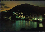 Открытка Черногория 1960-е г. Будва, пейзаж, море, ночь, курорт, берег изд VESTI SAR Milano чистая