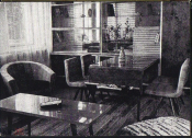 Открытка СССР 1961 г. Гарнитур малогабаритной мебели для жилой комнаты реклама фото М. Станя чистая