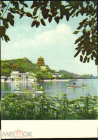 Открытка Китай 1950-е г. КНР. Вид на парк Ихэюань. лодка, озеро, река чистая