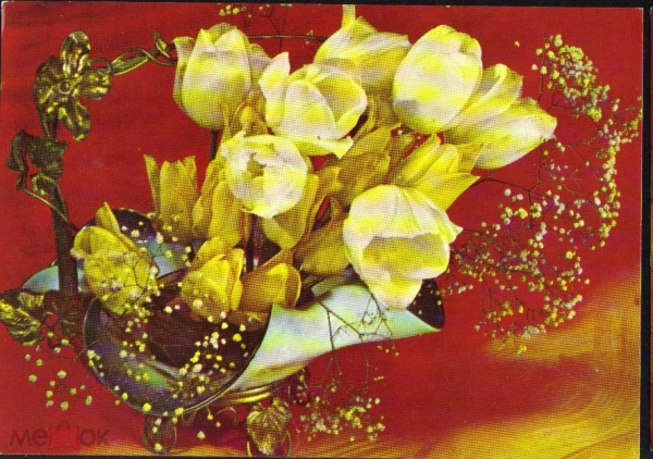 Открытка СССР 1973 г. Поздравляю. Цветы, розы. ДМПК Авиа. фото А. Груздева чистая
