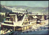 Отктытка Польшя 1960-е г. Висла. Дом отдыха Малинкаи, зима фото К.Качньского чистая