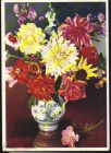 Открытка Германия 1950-е г. Лейпциг. Цветы, Букет цветов в вазе, флора подписана