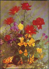 Открытка Германия 1950-е г. Цветы, Букет цветов в вазе, флора подписана