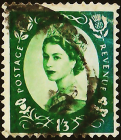 Великобритания 1956 год . Queen Elizabeth II , 1,3 s . Каталог 1,80 €.