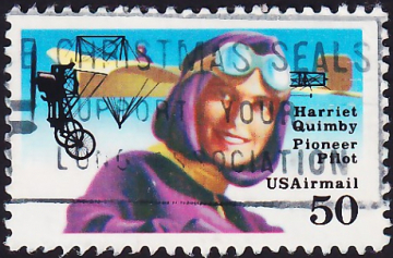 США 1993 год . Гарриет Куимби (1884-1914), 1-я американская женщина-пилот . Каталог 1,50 €.