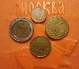 Комплект 4 монеты разные. 