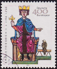Германия 1994 год . Император Фридрих II (13-я миниатюра, 