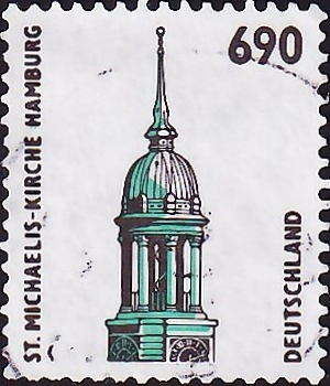 Германия 1996 год . Церковь Святого Михаила, Гамбург . Каталог 4,0 € (2)