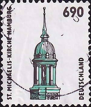 Германия 1996 год . Церковь Святого Михаила, Гамбург . Каталог 4,0 € (3)