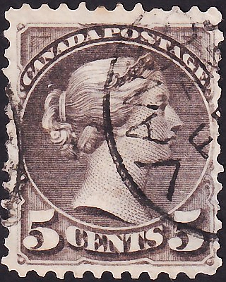 Канада 1888 год . Queen Victoria 5 с . Каталог 3,60 € (3)
