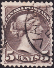 Канада 1888 год . Queen Victoria 5 с . Каталог 3,60 € (3)