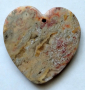 Кулон (подвеска) в форме сердца из натурального кружевного агата - вид 2