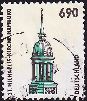 Германия 1996 год . Церковь Святого Михаила, Гамбург . Каталог 4,0 € (4)