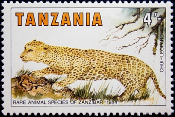 Танзания 1984 год . Леопард (Panthera pardus) . Каталог 2,0 €.