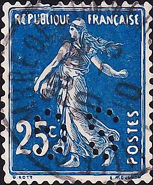 Франция 1907 год . Сеятельница , 25 с . Каталог 2,50 € 