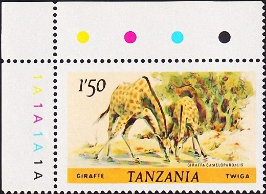 Танзания 1985 год . Жираф (Giraffa camelopardalis) . Каталог 20,0 €. (4)