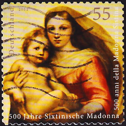 Германия 2012 год . 500 лет Сикстинской Мадонне (Рафаэль) . Каталог 3,0 £. (1)