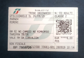 Билет электричка Италия Фаэнца Римини 2019