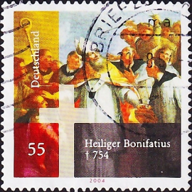 Германия 2004 год . 350-летие кончины святого Бонифация . Каталог 1,50 £. (2)