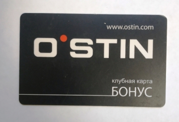 Пластиковая карта OSTIN