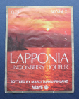 Этикетка Брусничный ликер Лаппония Lingonberry Liqueur Lapponia Финляндия