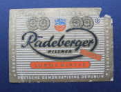 Этикетка пиво Radeberger ГДР