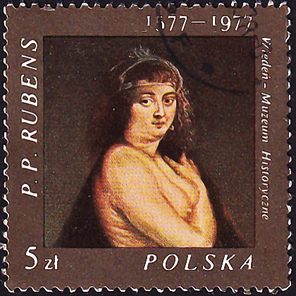 Польша 1977 год . Helene Fourment , картина Рубенса .