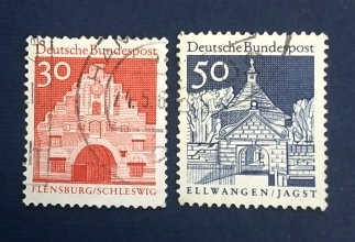 ФРГ 1966 Эльванген Фленсбург Sc# 954, 955 Used