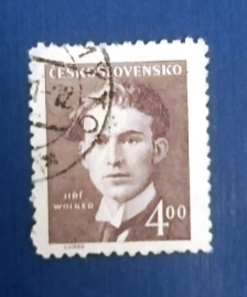 Чехословакия 1949 Иржи Волькер Sc# 378 Used