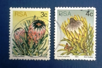 ЮАР 1977 Протея символ ЮАР Sc# 477, 478 Used
