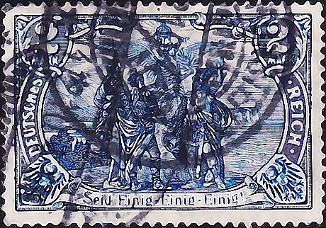 Германия , Рейх . 1916 год . Север и юг, римская надпись / Каталог 65,0 €.(1)