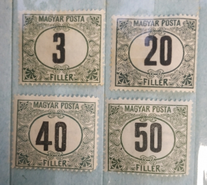 Венгрия 1919-20 Доплатные марки Sc# J66- J69 MLH