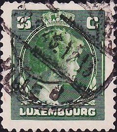 Люксембург 1930 год . Великая герцогиня Шарлотта лицом направо , 35 c.