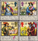 Великобритания 1992 год . 350-я годовщина Гражданской войны , полная серия . Каталог 5,0 €.