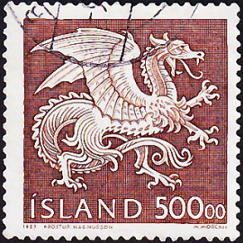 Исландия 1989 год . Государственный герб . Каталок 15,0 €. (1)