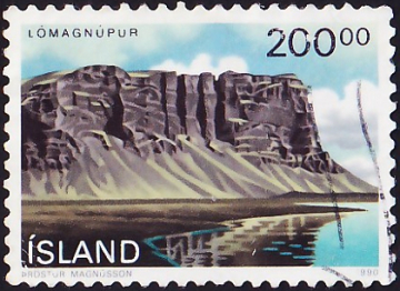 Исландия 1990 год . Пейзажи , Ломагнупур . Каталог 4,0 £