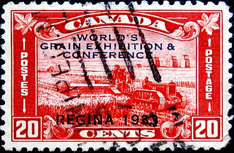 Канада 1933 год . Сбор пшеницы с надпечаткой . Каталог 16,0 £