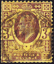  Великобритания 1902 год . король Эдвард VII . 3,0 p . Каталог 18 £ . (6)