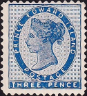 Остров принца Эдварда 1862 год . Королева Виктория , 3 p . Каталог 400,0 €. 