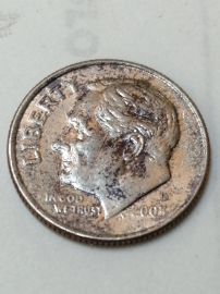 США 10 центов 2003 года D, 10 cent USA, One dime,1 дайм, Рузвельт; _228_1